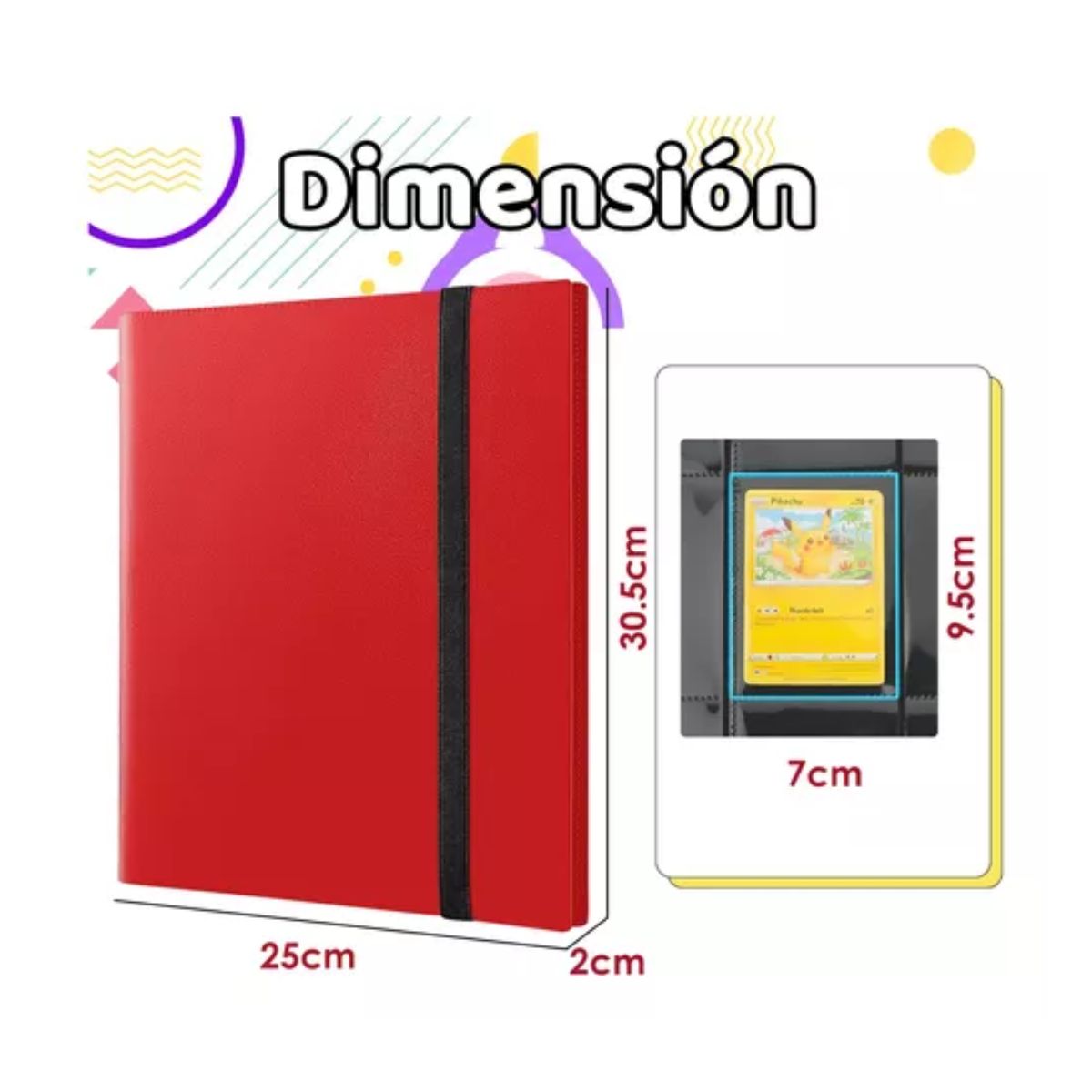Carpeta Para Cartas Coleccionables De Yu-gi-oh! (4 Bosillos) ROJO