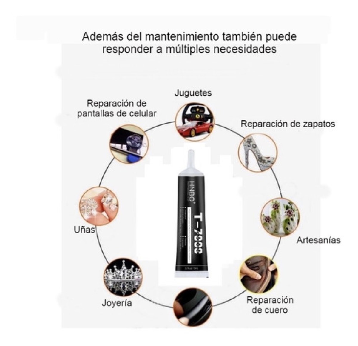 T7000 110ml Pegamento Adhesivo Negro Touch Celular Multiuso