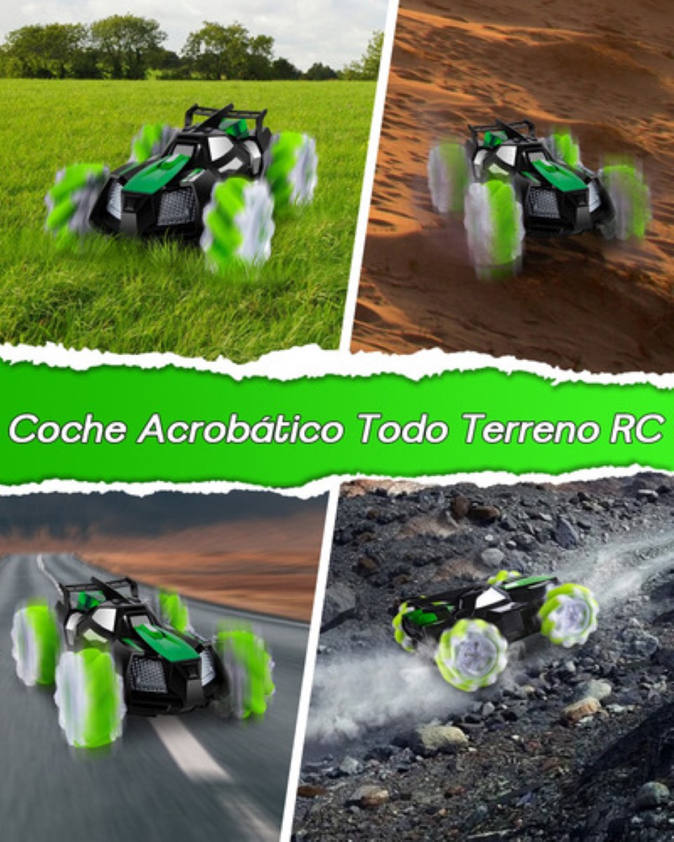 Juguete De Carro 4wd Coche De Control Remoto Todoterren 1:16 negr verde 