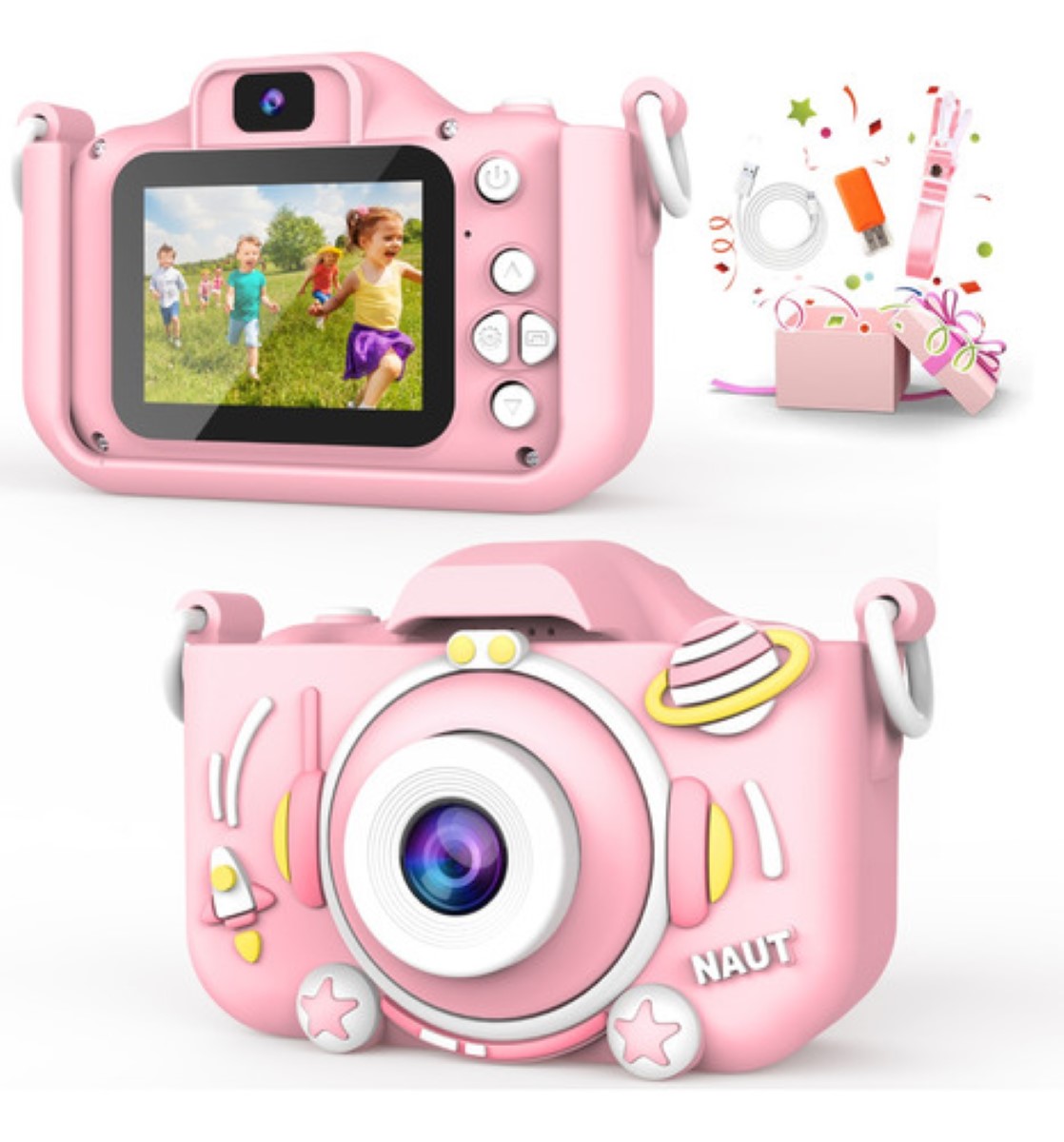 Camara Digital Para Niña Mini Cámara Fotografica De Juguete rosa 