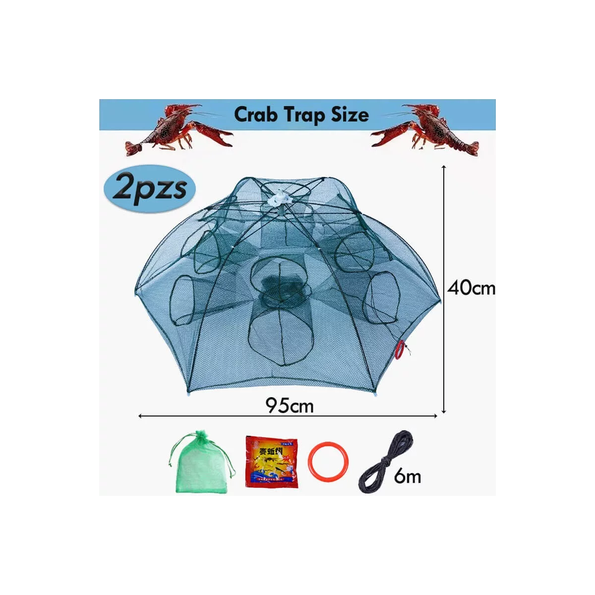 Durable 4-20 Agujeros Red De Pesca Plegable Automá... – Grandado