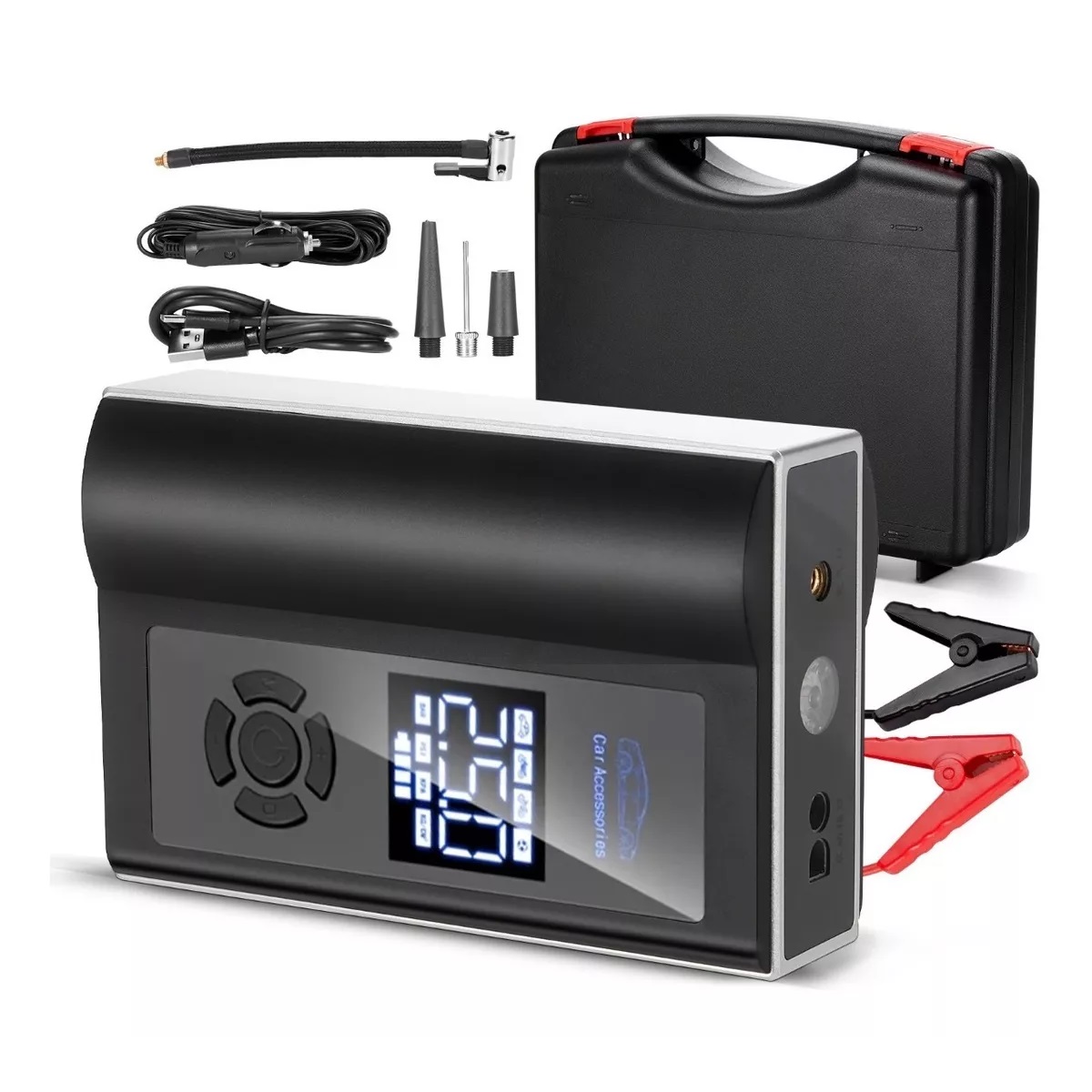 Arrancador De Batería De Auto Portátil Inflador Rápido