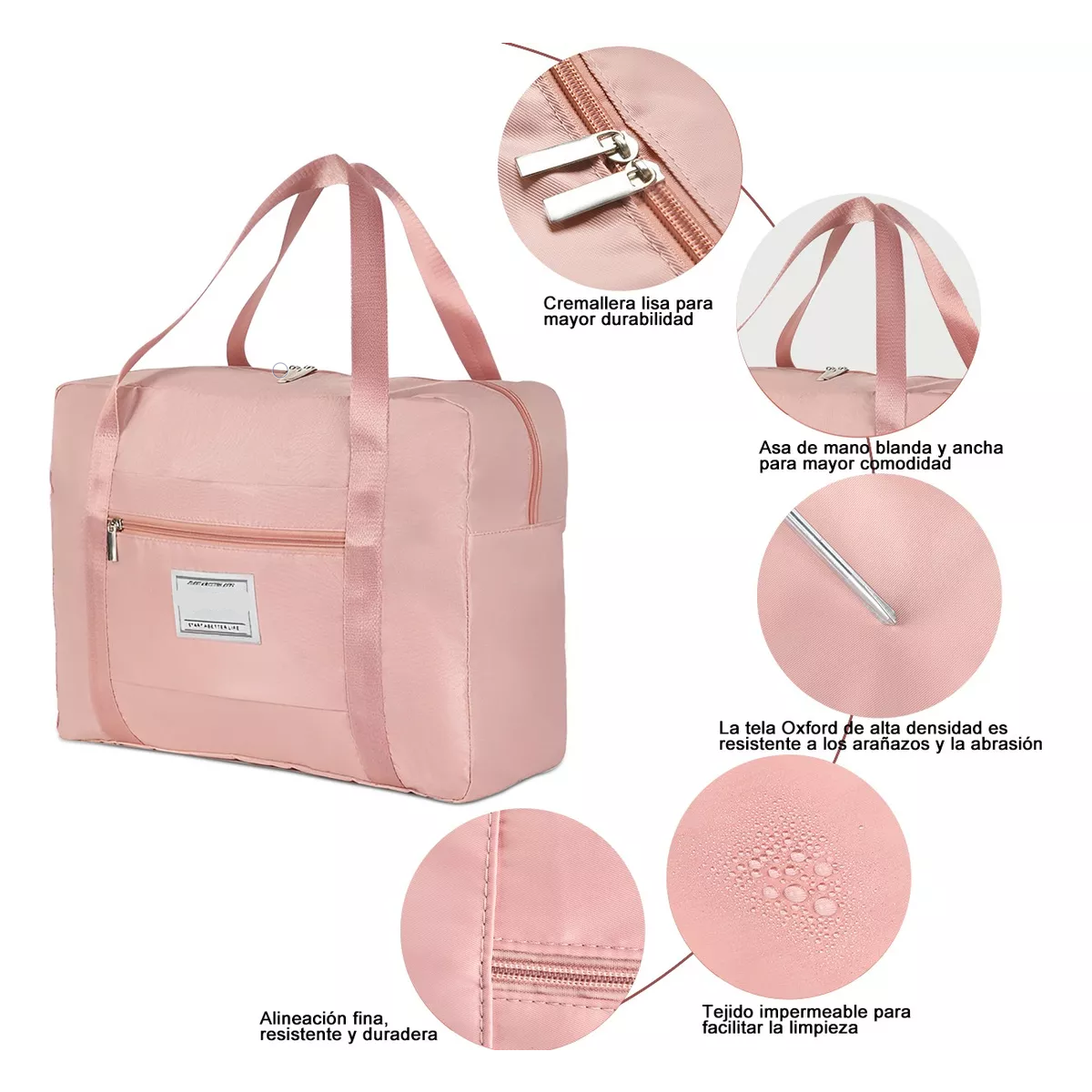 Maletas De Mano,maleta Deportiva,accesorios De Viaje,2piezas Rosa