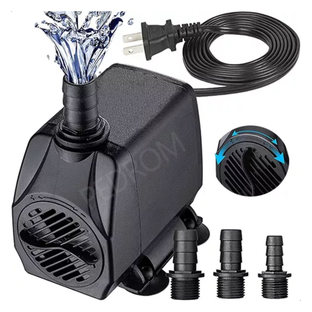 Bomba De Agua Mini Sumergible Acuario Fuente 2m  NEGRO