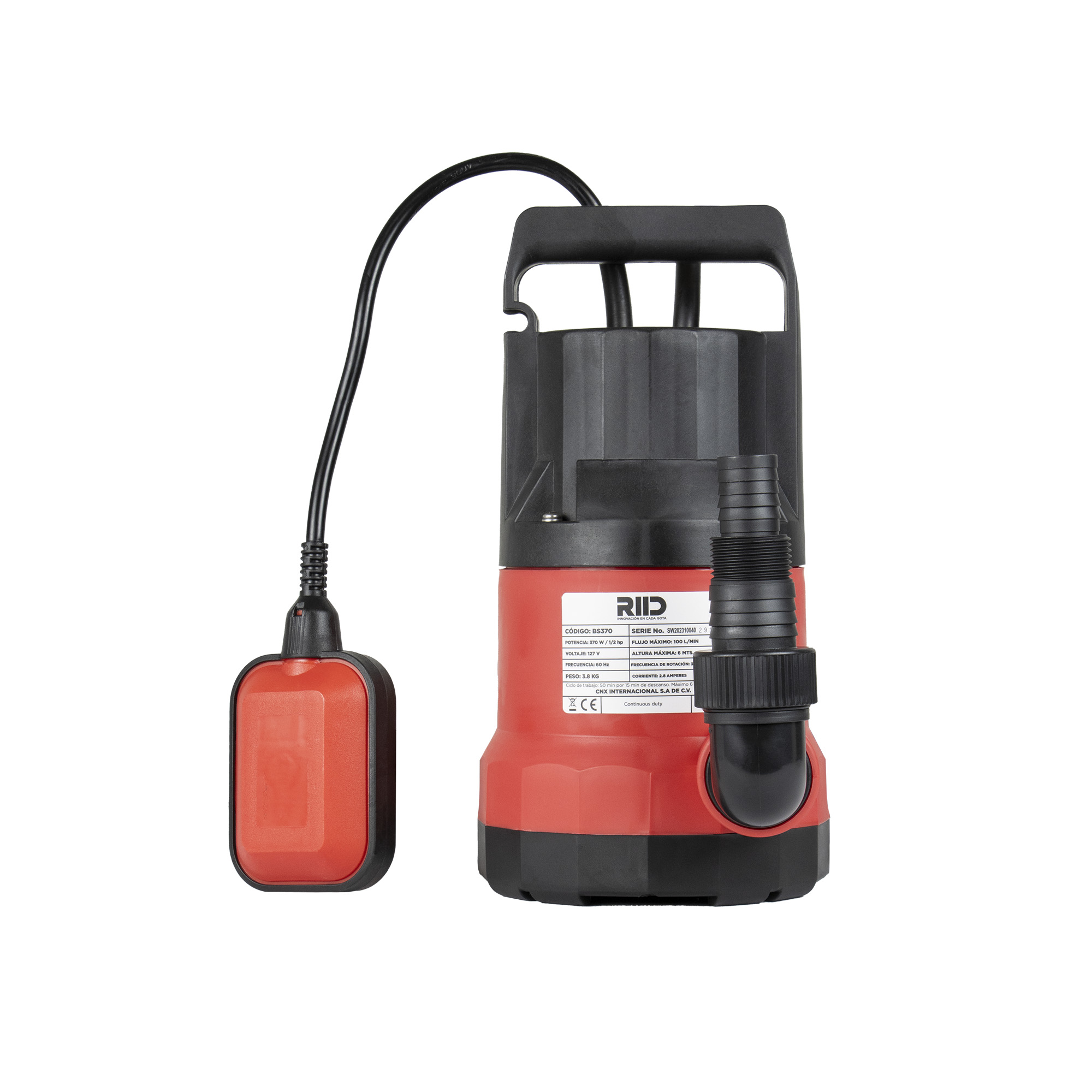 Bomba Sumergible para Agua con Electronivel (1/2 HP) (Bomba de agua)