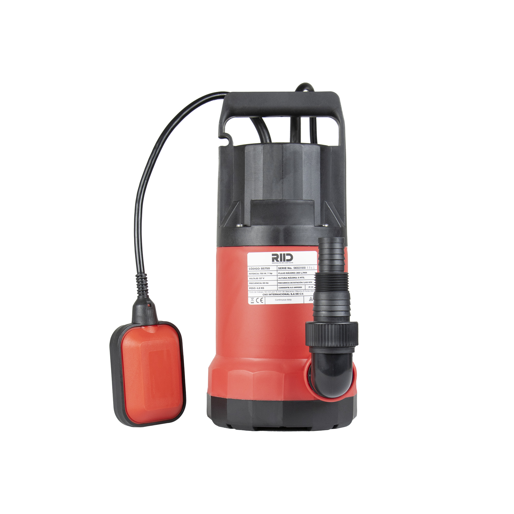 Bomba Sumergible para Agua con Electronivel (1 HP)