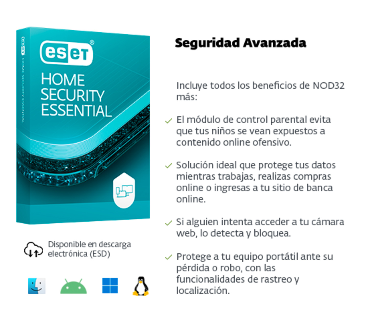 ESD ESET Home Security Essential  6 Lic 2 Años