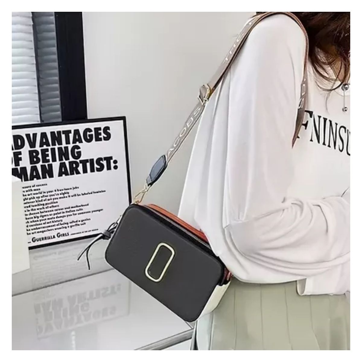 Bolsas Bandoleras Para Mujer Bolso De Hombro Dama Moda Negro