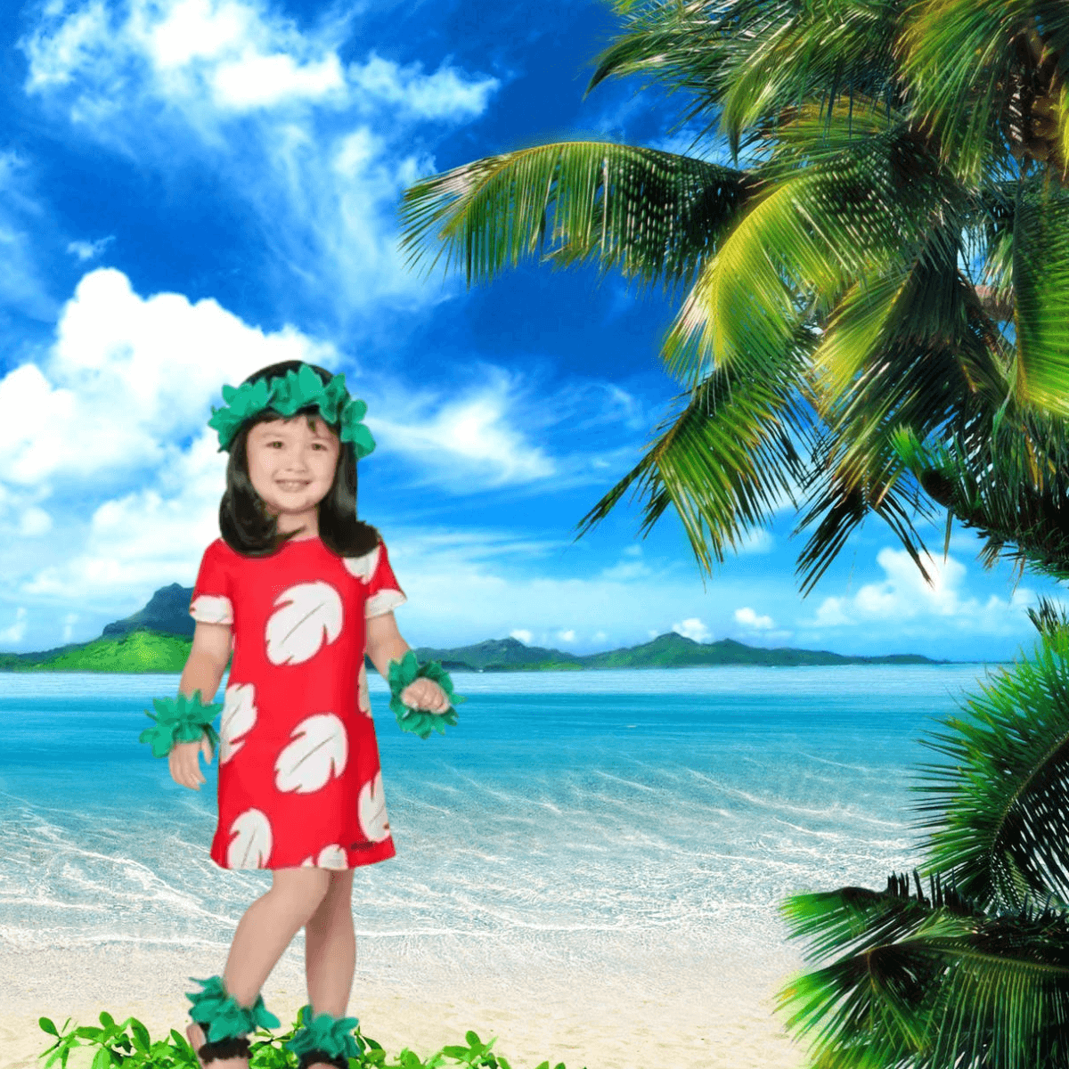 Cosplay - Traje Hawaiana - Disfraz Lilo y Stich Vestido - Disfraces para Niñas
