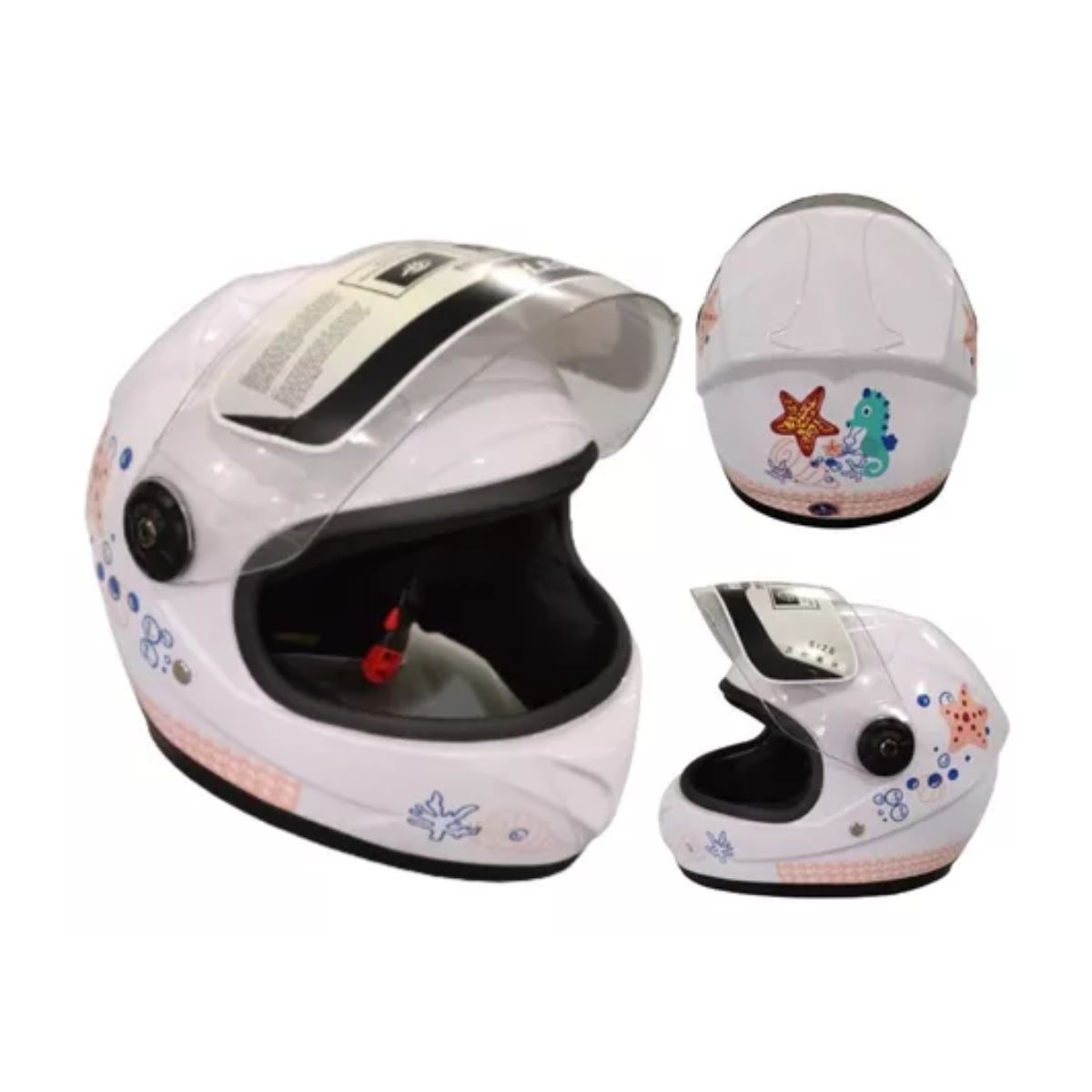 Casco Cerrado Para Niña Blanco Brillante Alessia Cas-inf-026 blanco