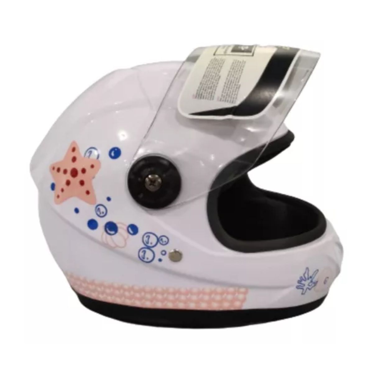 Casco Cerrado Para Niña Blanco Brillante Alessia Cas-inf-026 blanco