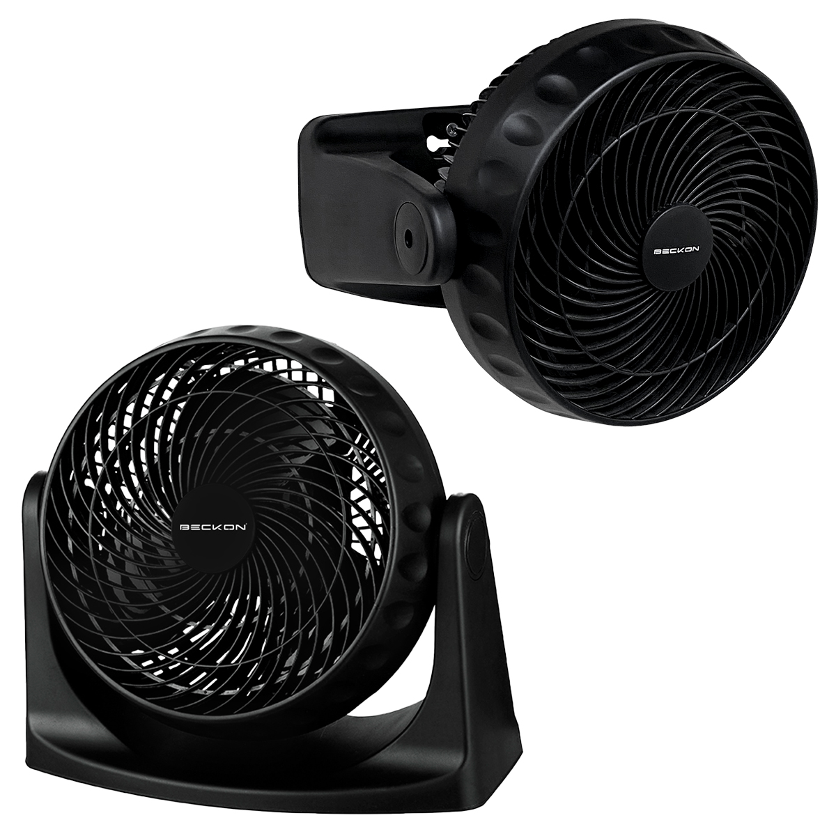 Ventilador de piso pared 2 en 1 turbo fan de 8 pulgadas 3 velocidades Negro Beckon