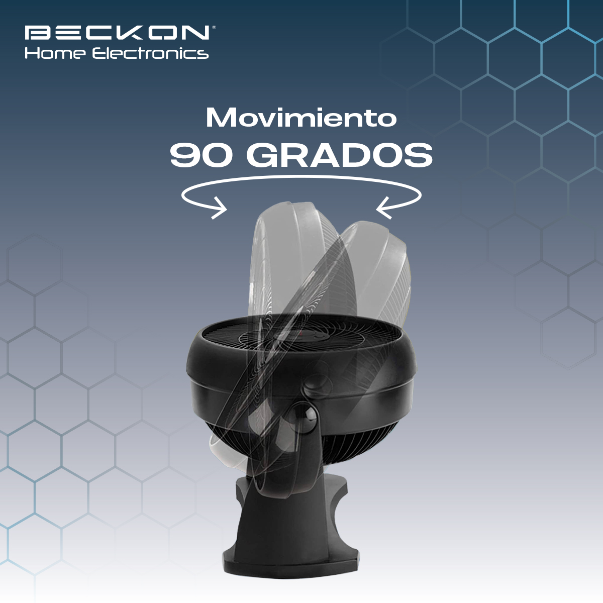 Ventilador de piso pared 2 en 1 turbo fan de 8 pulgadas 3 velocidades Negro Beckon