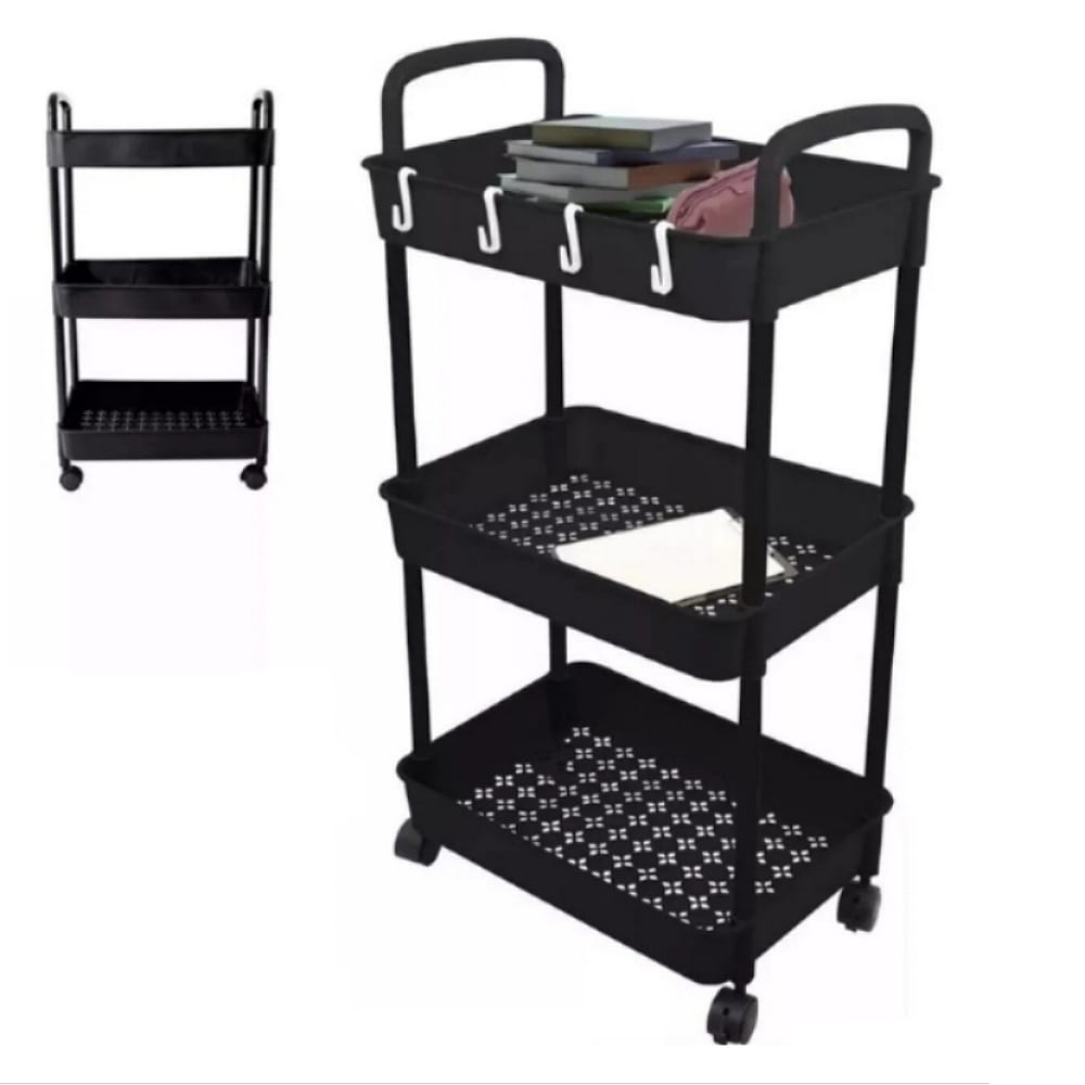Carrito Organizador Multiusos de plastico 3 Niveles Con Ruedas
