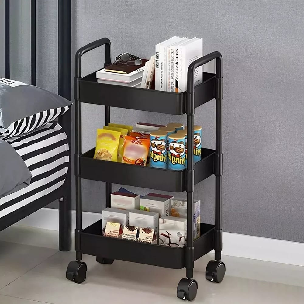 Carrito Organizador Multiusos de plastico 3 Niveles Con Ruedas