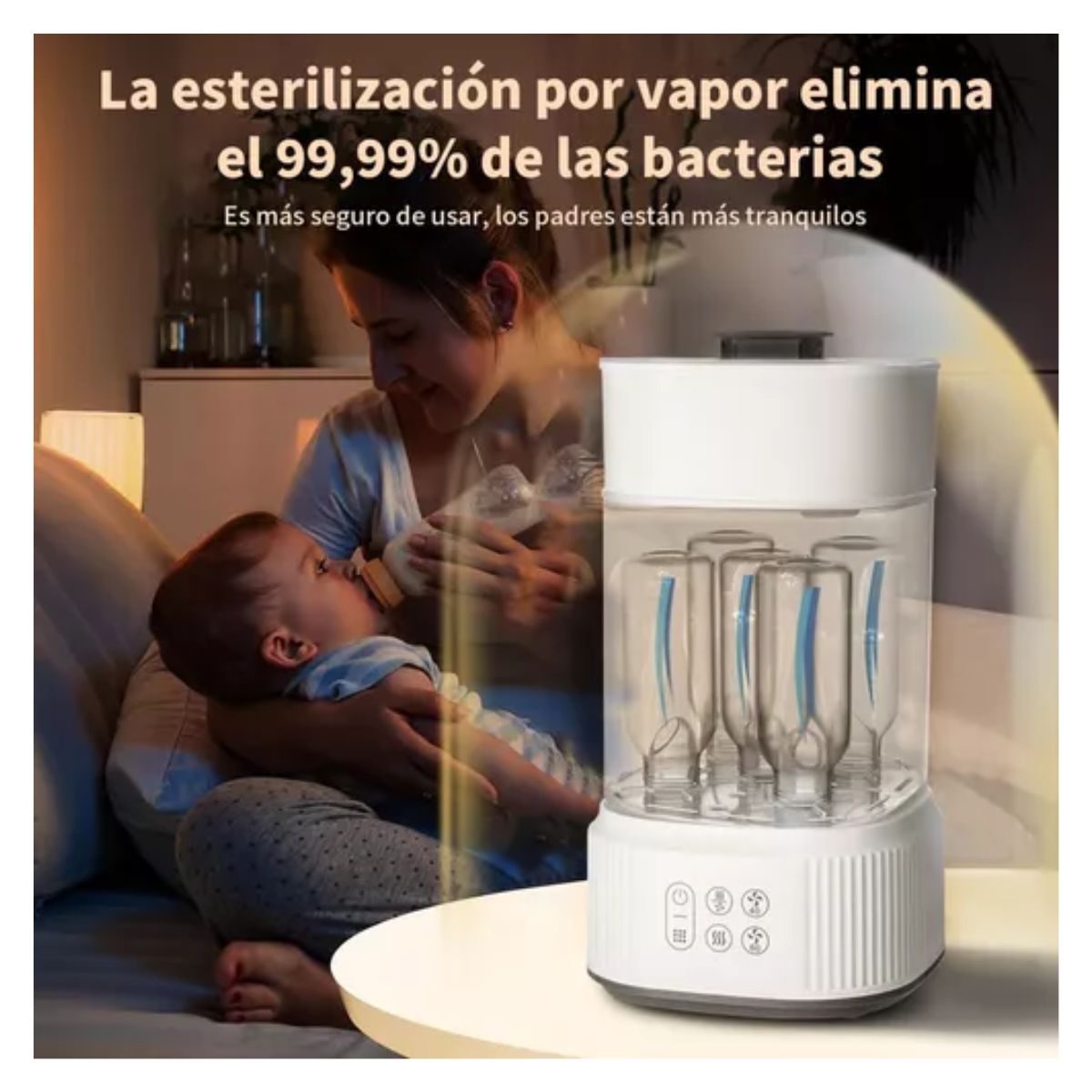 Esterilizador Biberones Calienta Biberones Secador 3 En 1 BLANCO