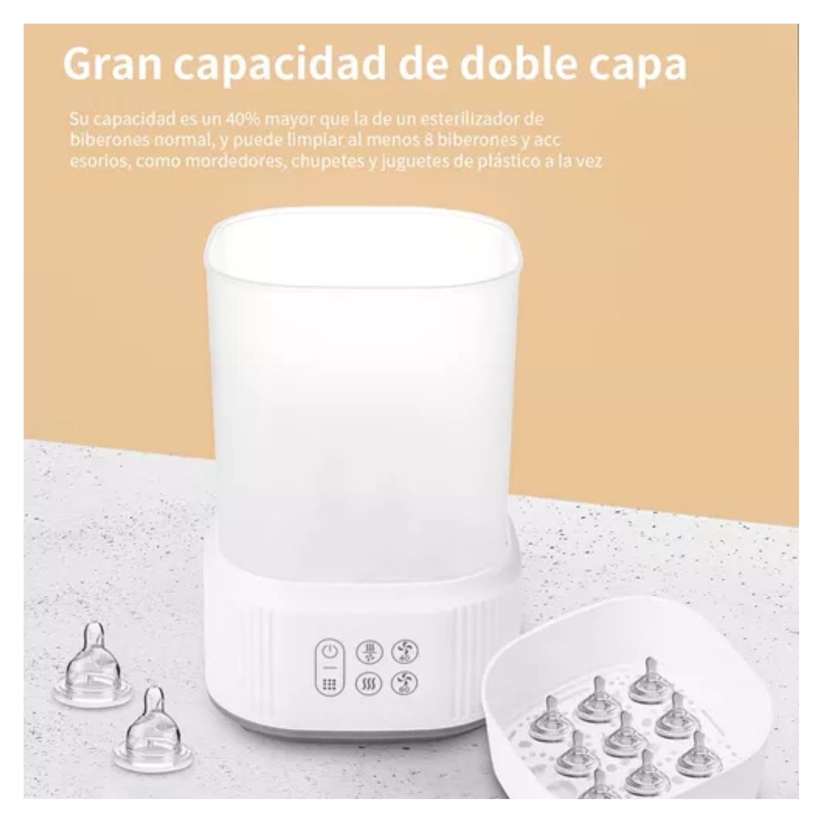 Esterilizador Biberones Calienta Biberones Secador 3 En 1 BLANCO