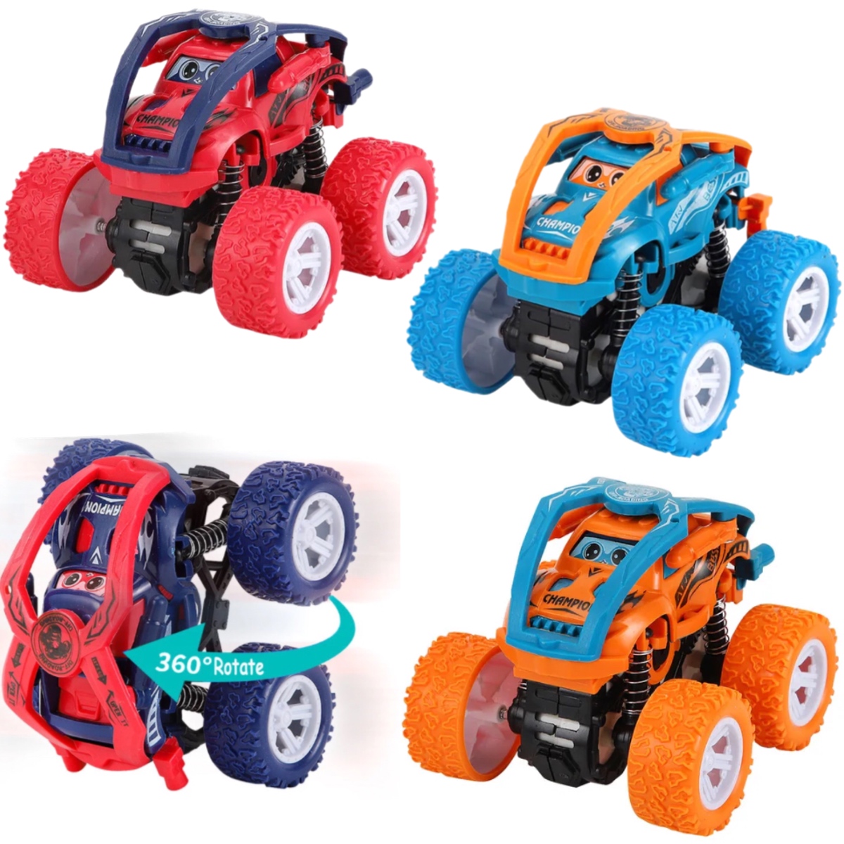 Camión Monster Truck Coche De Fricción Juguete 3pz