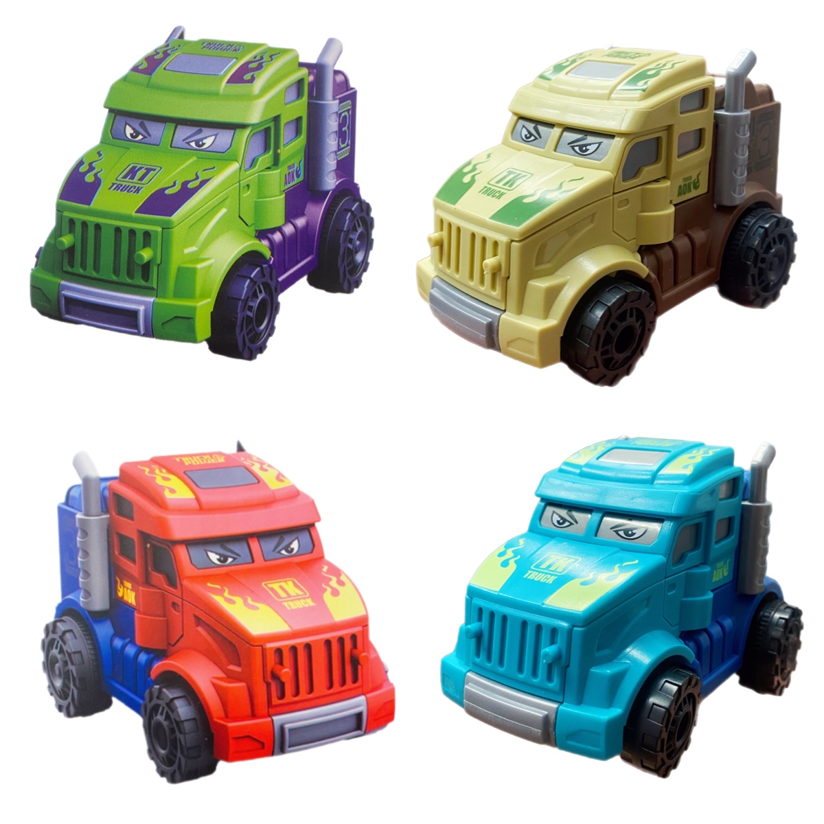 Camión Monster Transformer Camion De Fricción Juguete 2pz