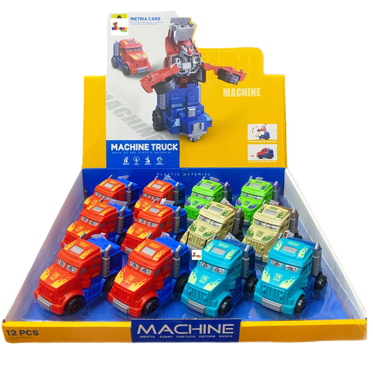 Camión Monster Transformer Camion De Fricción Juguete 2pz