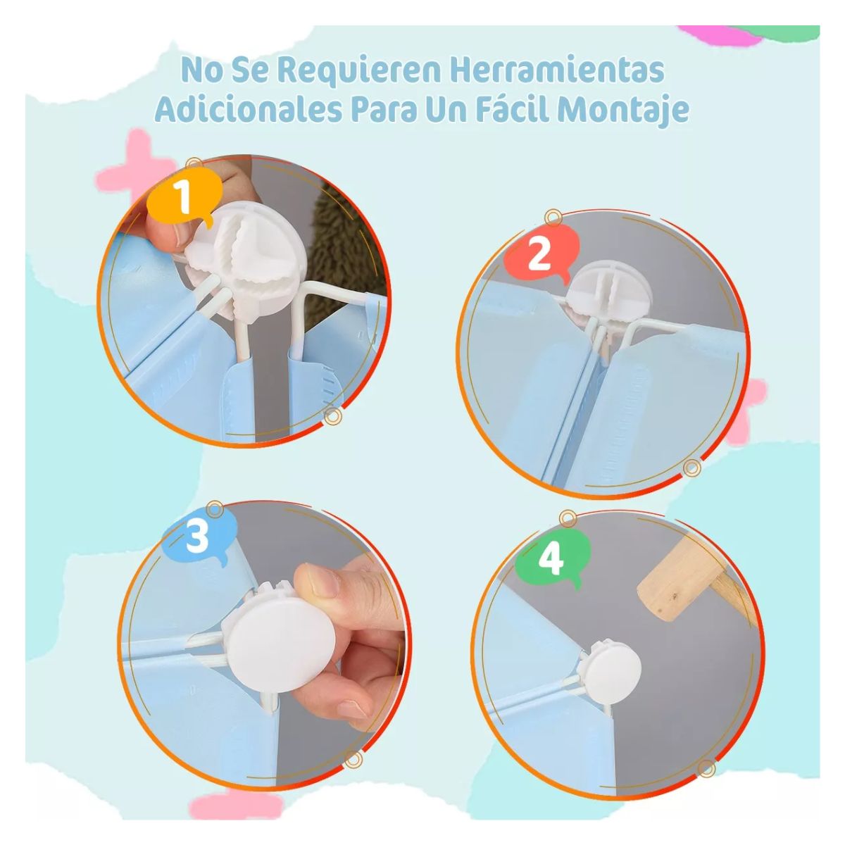 Closet Organizador Armario Plástico Portátil Dibujos Animado Azul