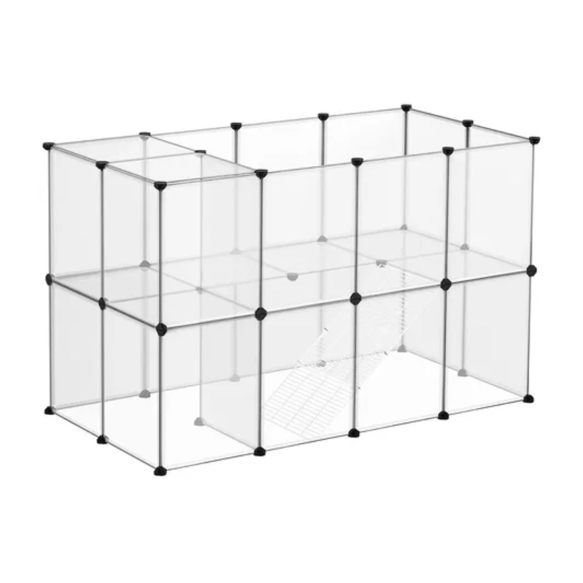 Diy Casa Transparente Plegable Pet Fence Perro Conejo Gato  TRANSPARENTE