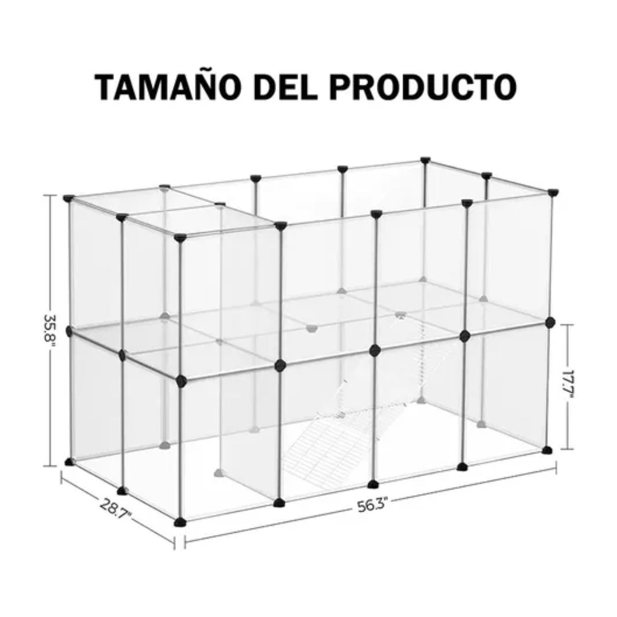 Diy Casa Transparente Plegable Pet Fence Perro Conejo Gato  TRANSPARENTE