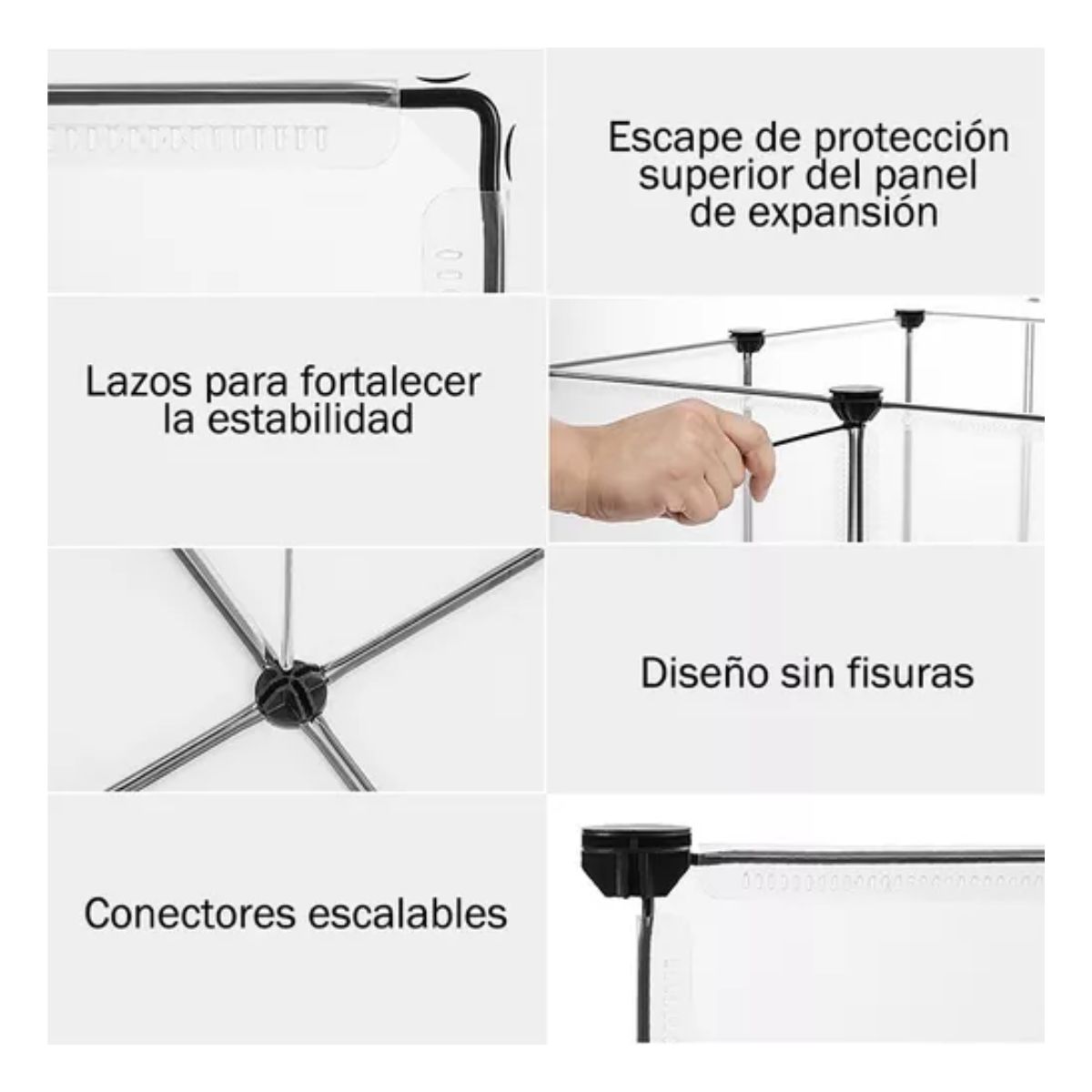 Diy Casa Transparente Plegable Pet Fence Perro Conejo Gato  TRANSPARENTE