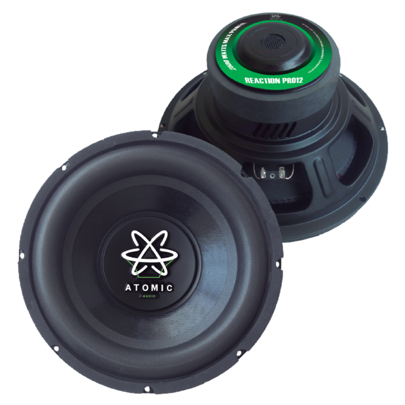 Subwoofer Atomic Audio REACTIONPRO12 2500 Watts 12 Pulgadas 4 Ohms Doble Bobina