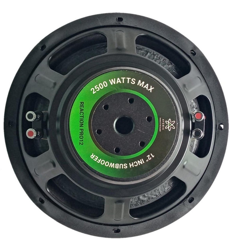 Subwoofer Atomic Audio REACTIONPRO12 2500 Watts 12 Pulgadas 4 Ohms Doble Bobina