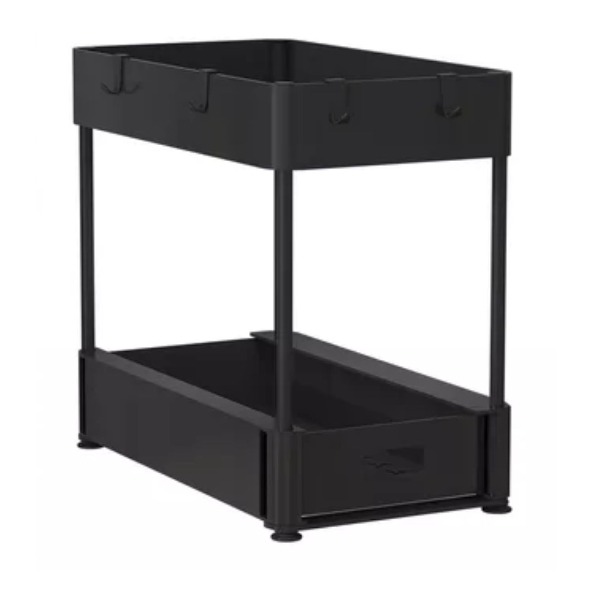 Estante Organizador Cocina De 2 Niveles Con Cajón Deslizante NEGRO