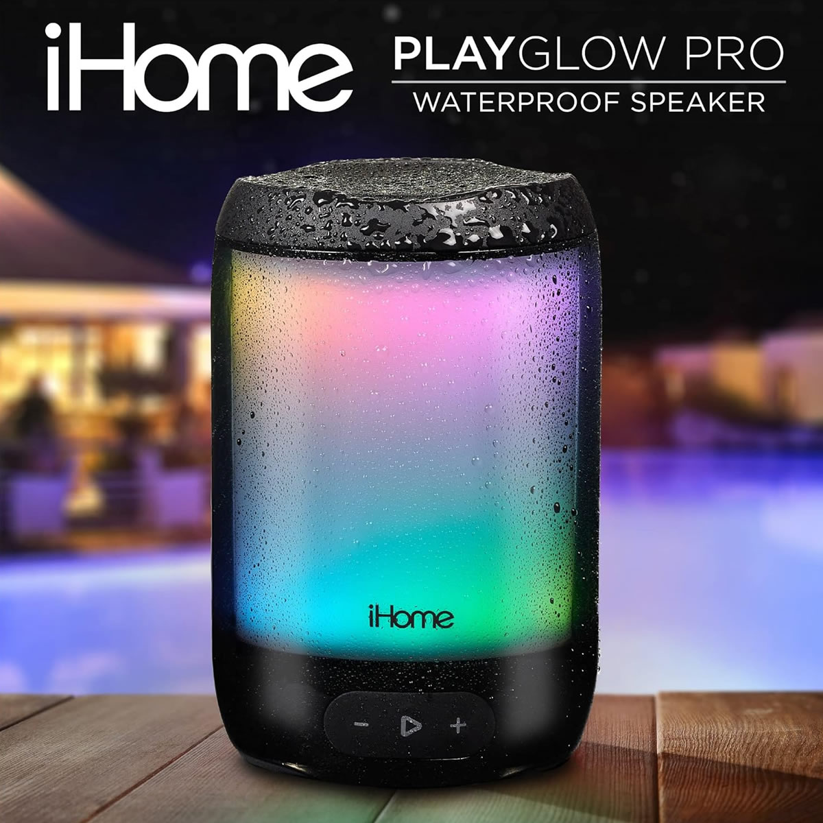 Bocina Bluetooth iHome SoundBoost Glow Pro IBT840