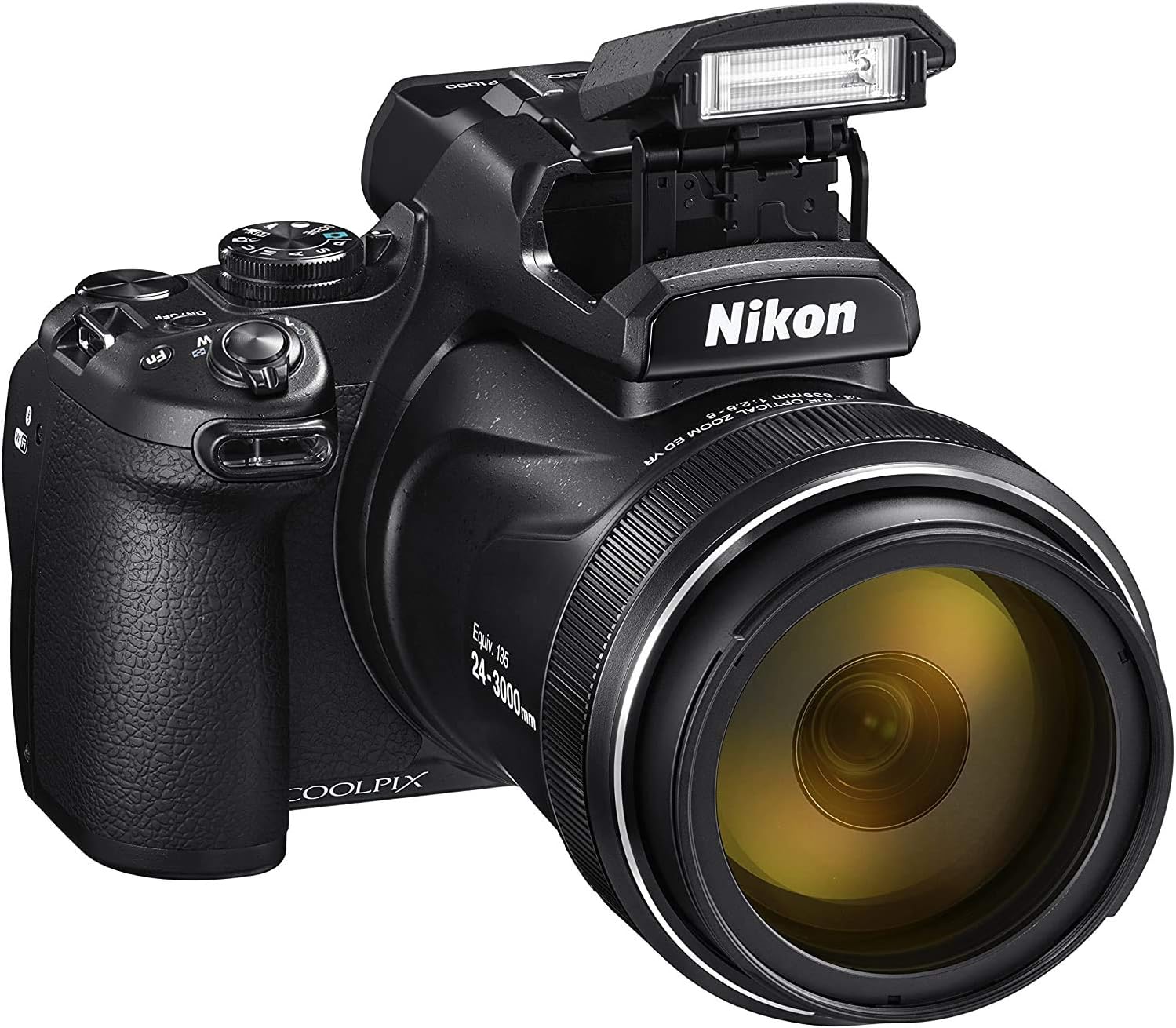 Nikon Coolpix P1000 / NIKKOR 125X Wide Optical Zoom ED VR 4.3-539mm 1:2.8-8 (Reacondicionado grado A)