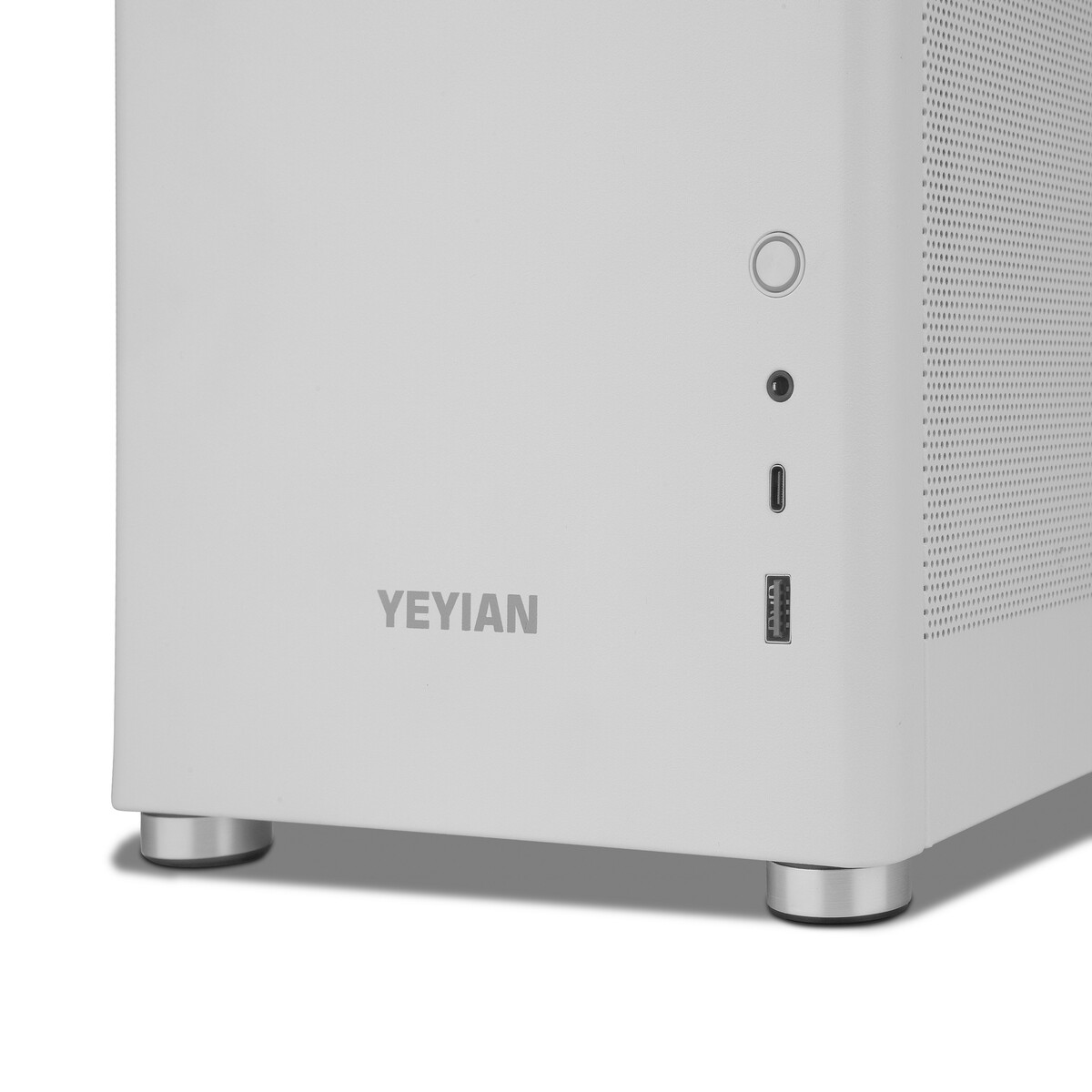 Gabinete Yeyian Hussar Plus con Ventana, Midi-Tower, ATX/Micro-ATX/Mini-ITX, USB 3.2, sin Fuente, 1 Ventilador Instalado, Blanco