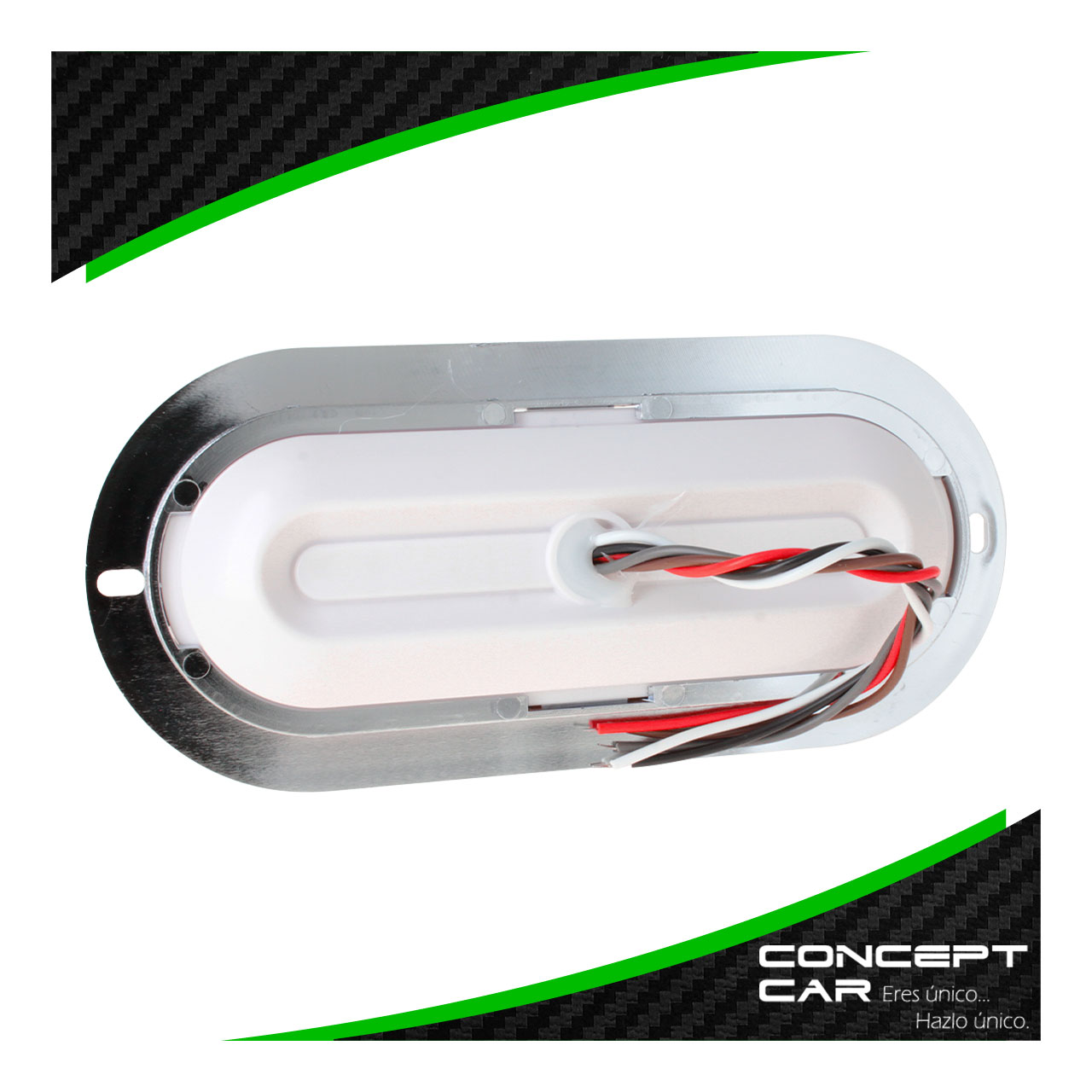 Plafon 6 Led Gel Ovalado Turbine  4 Funcion Universal 12-24v