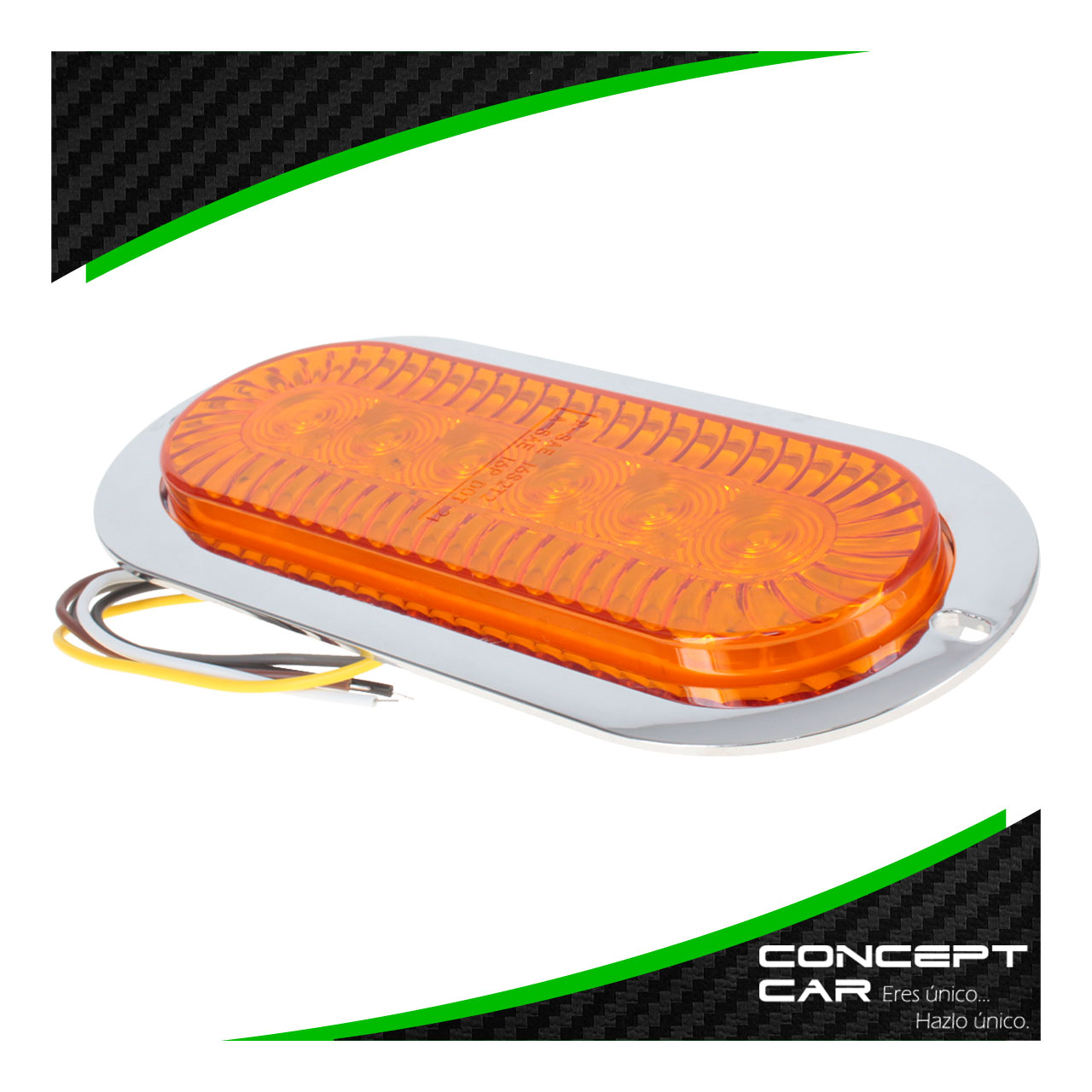 Plafon 6 Led Gel Ovalado Turbine  4 Funcion Universal 12-24v