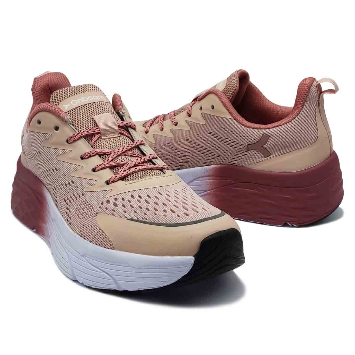Tenis Onboard Nim Rosa Blanco Mujer Deportivos Runing Atletismo Anti Impacto