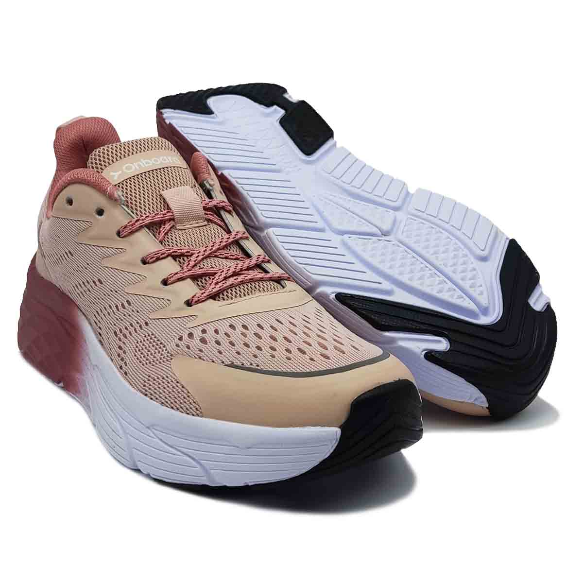 Tenis Onboard Nim Rosa Blanco Mujer Deportivos Runing Atletismo Anti Impacto