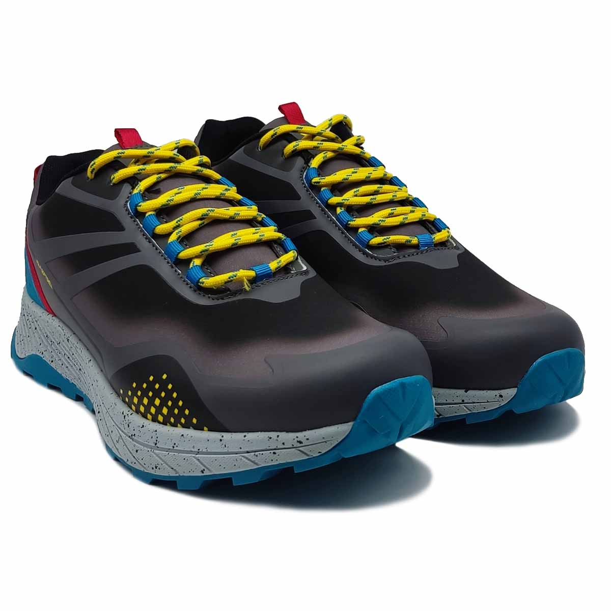 Tenis Onboard Flint Gris Azul Marino Hombre Todo Terreno Senderismo