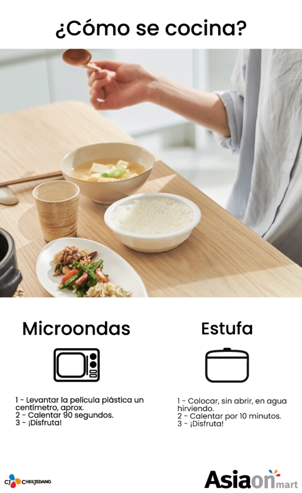 Arroz Al Vapor Instantáneo Bibigo 6pzas 300g