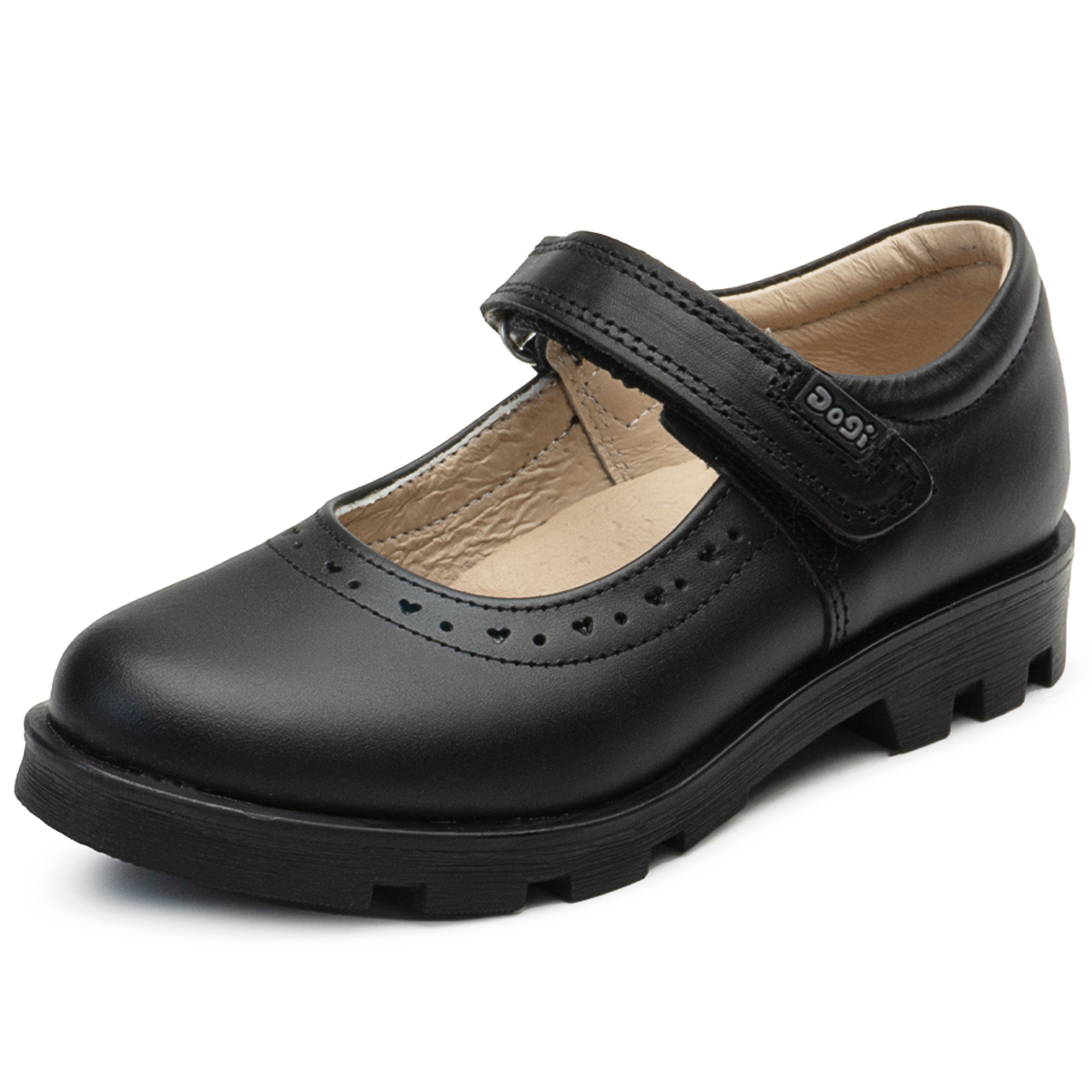 Zapatos Escolares Casuales Dama Piel Dogi Negro 22-26 