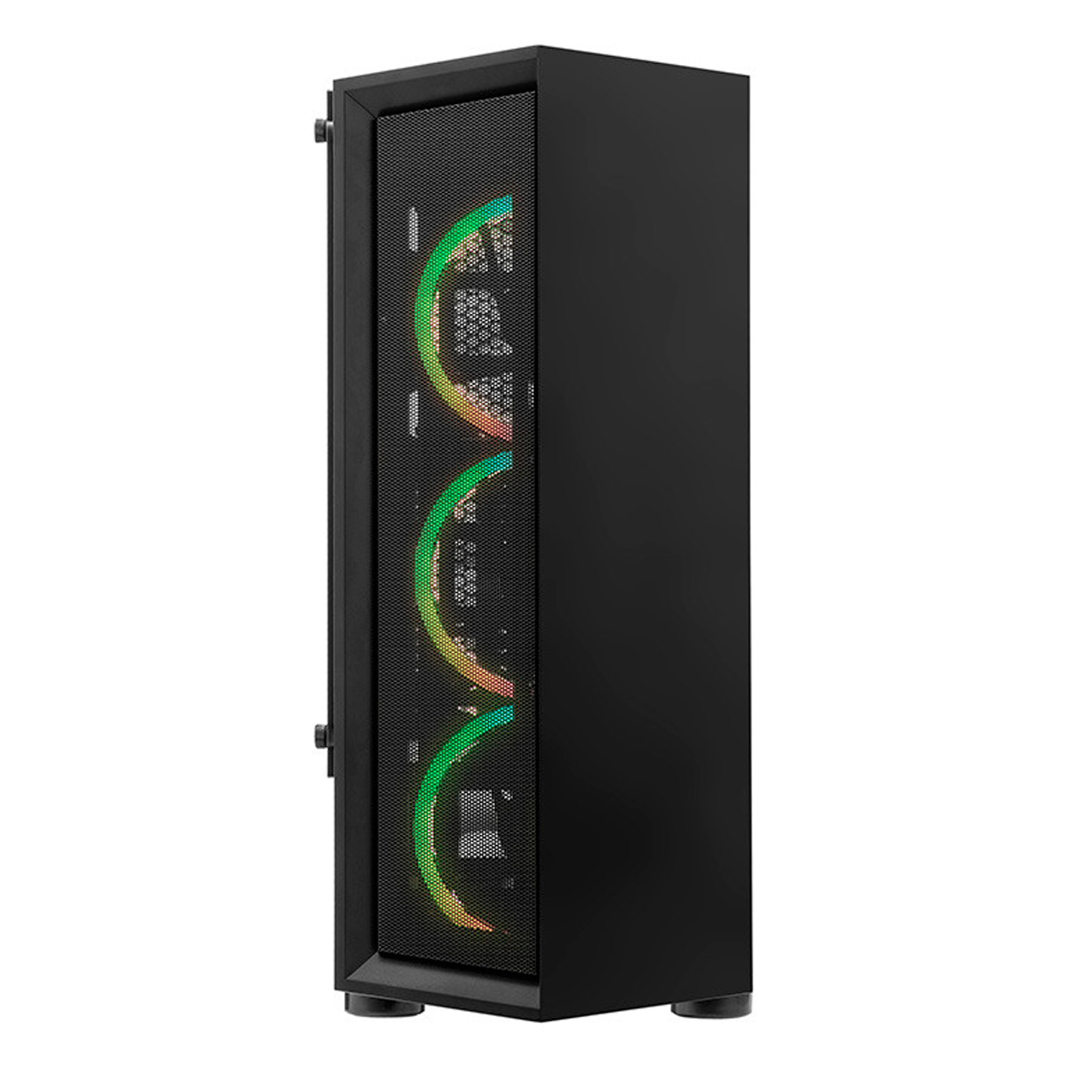 Gabinete Yeyian Ventle Master con Ventana, Midi-Tower, Micro ATX/ATX, USB 2.0/3.0, sin Fuente, 3 Ventiladores ARGB Instalados, Negro