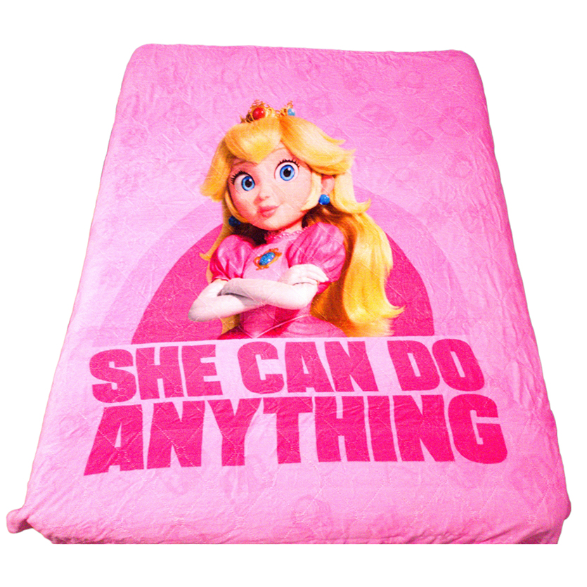 Cobertor matrimonial Princesa Peach.