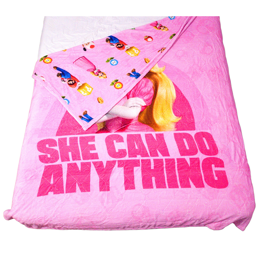 Cobertor matrimonial Princesa Peach.