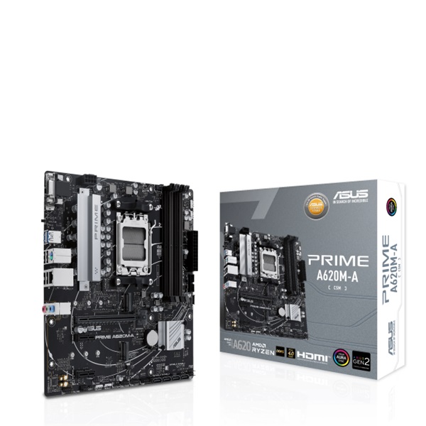 Asus Tarjeta Madre Prime A620M-A-CSM, AMD, Enchufe AM5