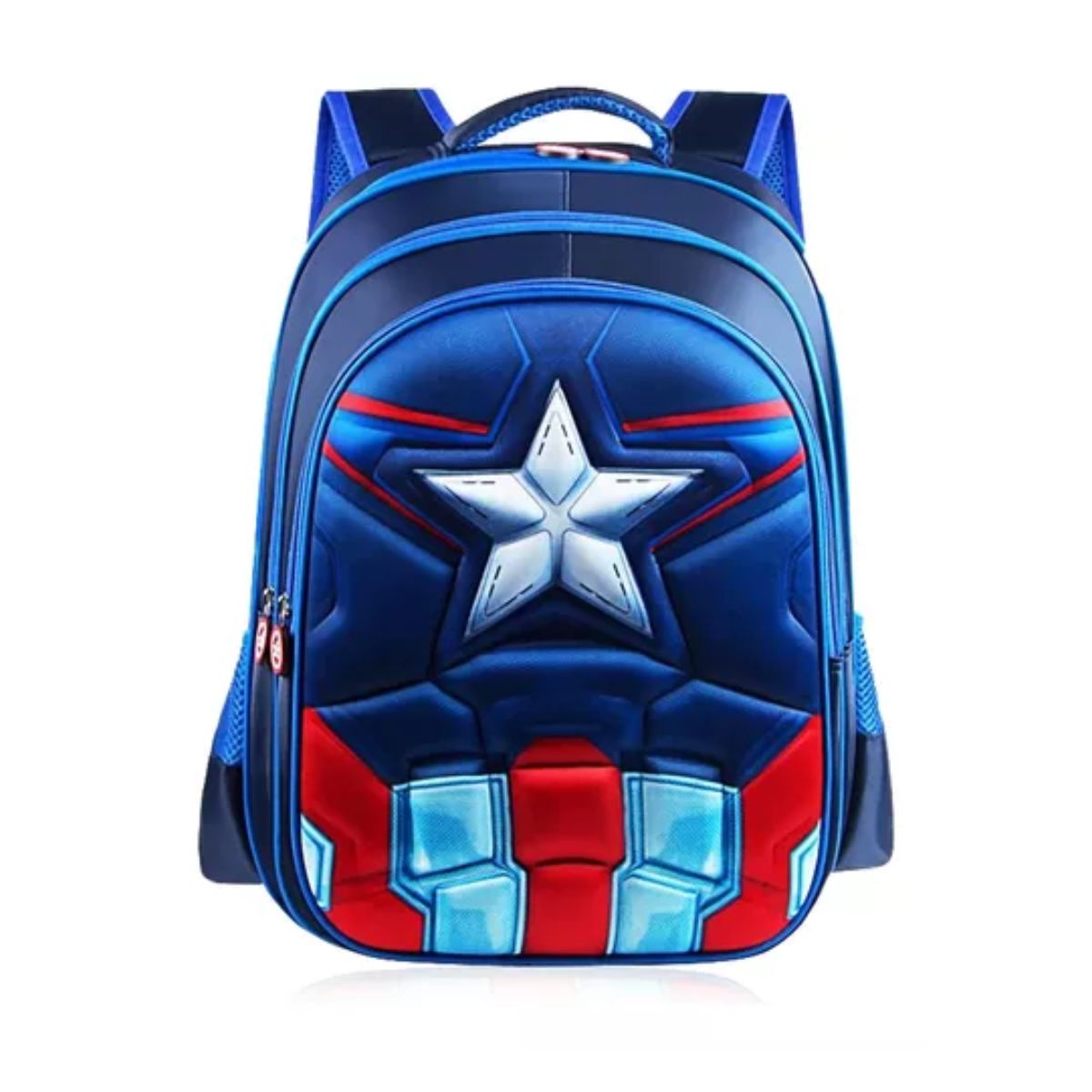 Mochila Kinder Escolar Capitan America Azul