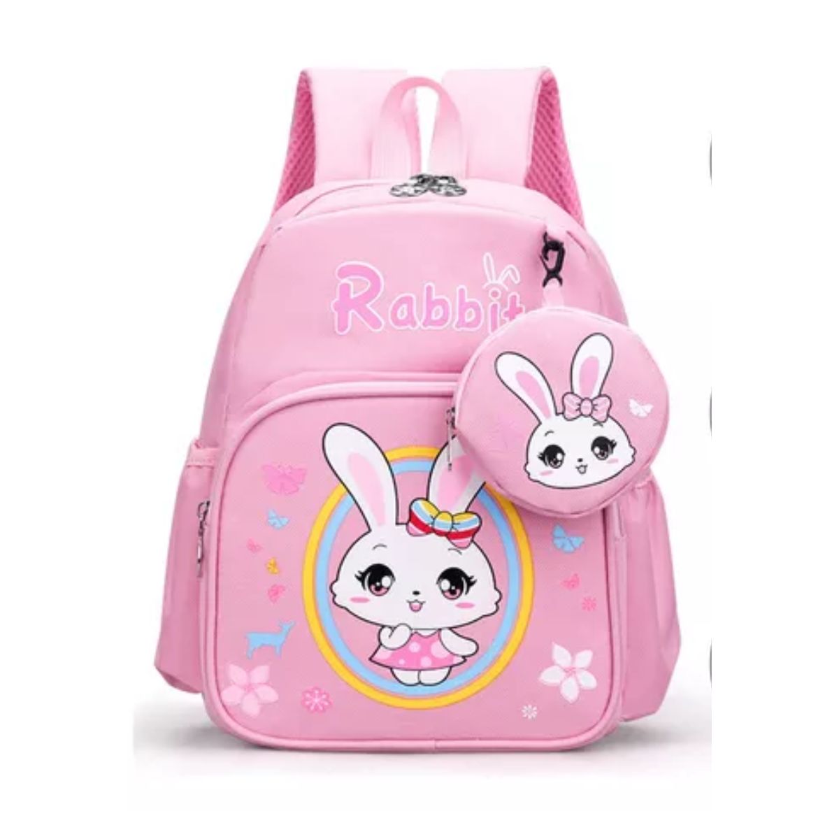 Mochila escolar Nubily color pink 20L conejo