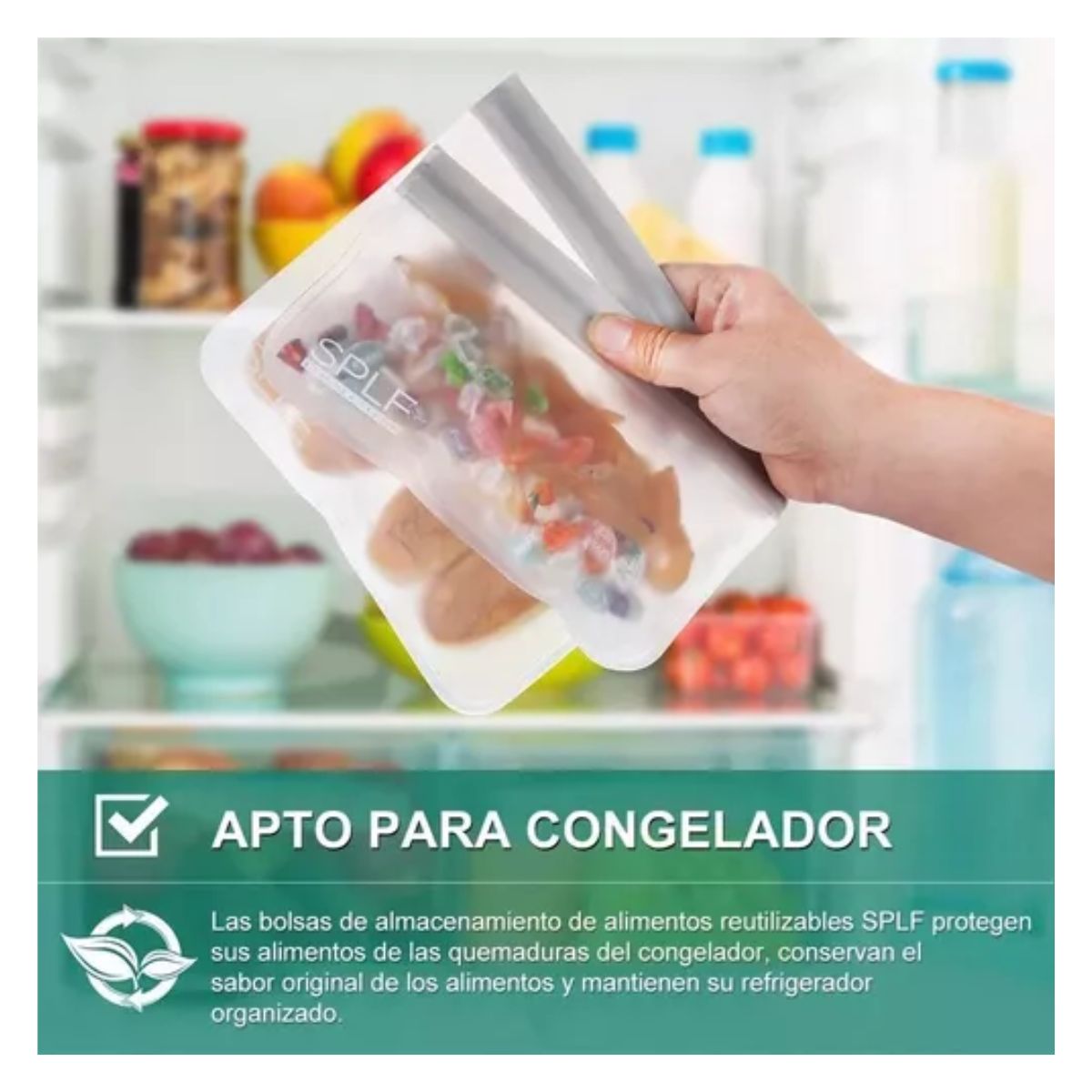 20 Pcs Bolsas De Silicona Reutilizables Para Alimentos transparente 