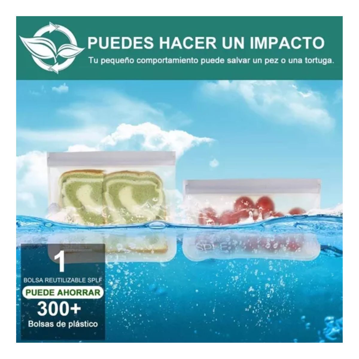 20 Pcs Bolsas De Silicona Reutilizables Para Alimentos transparente 