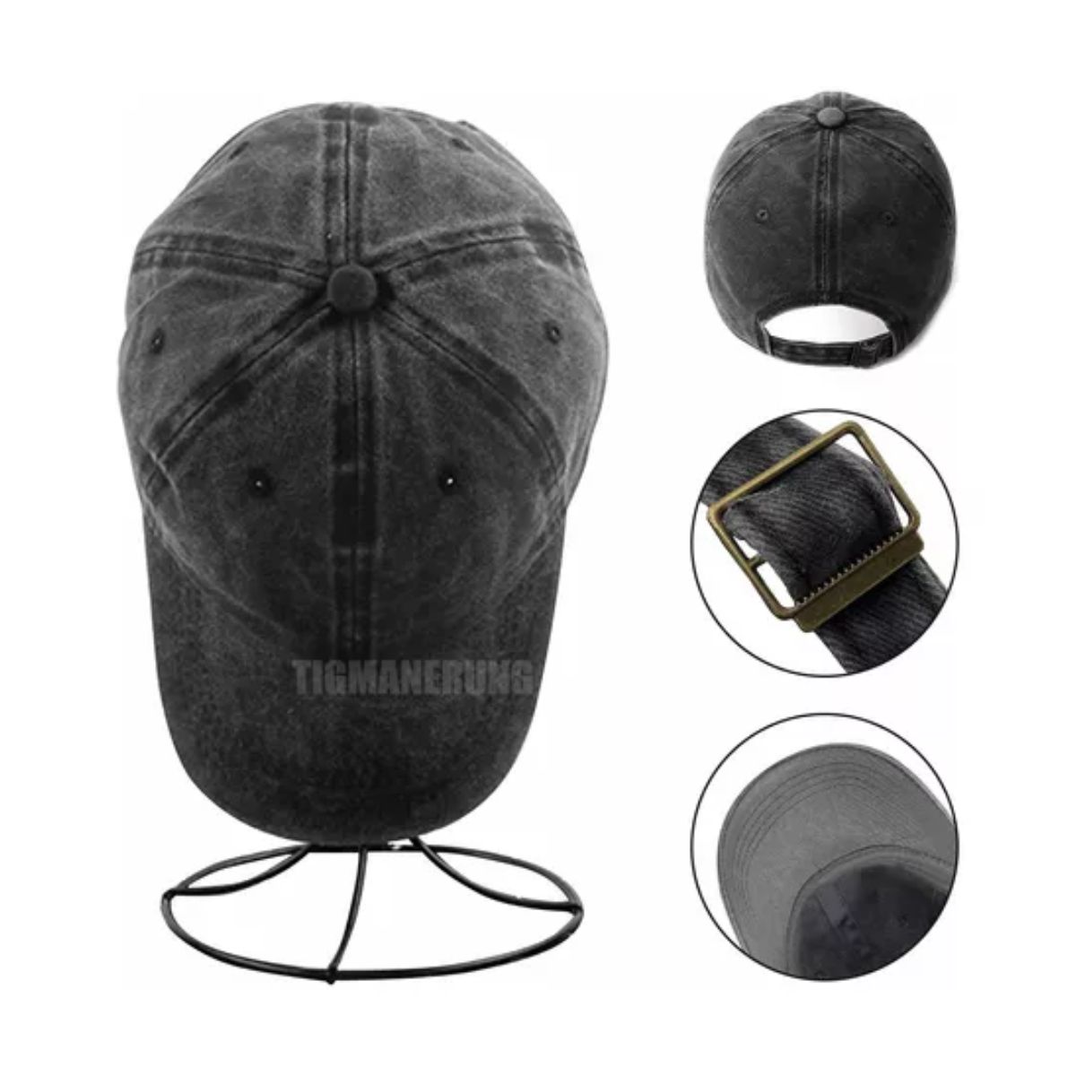 2pz Gorra De Béisbol Vintage De Algodón Con Sólido De Color Negro  azul marino